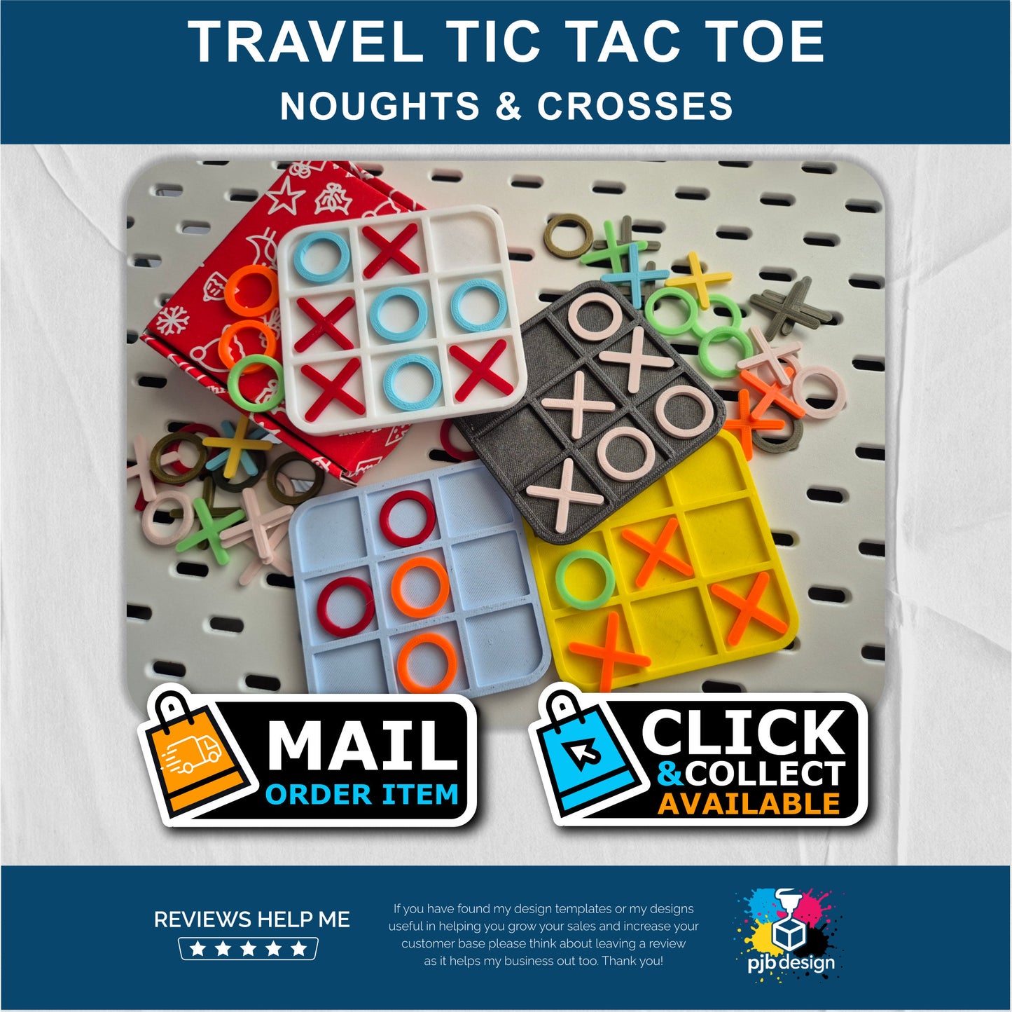 Travel Game Tic-Tac-Toe / Naughts & Crosses / Childrens Puzzle - Retail