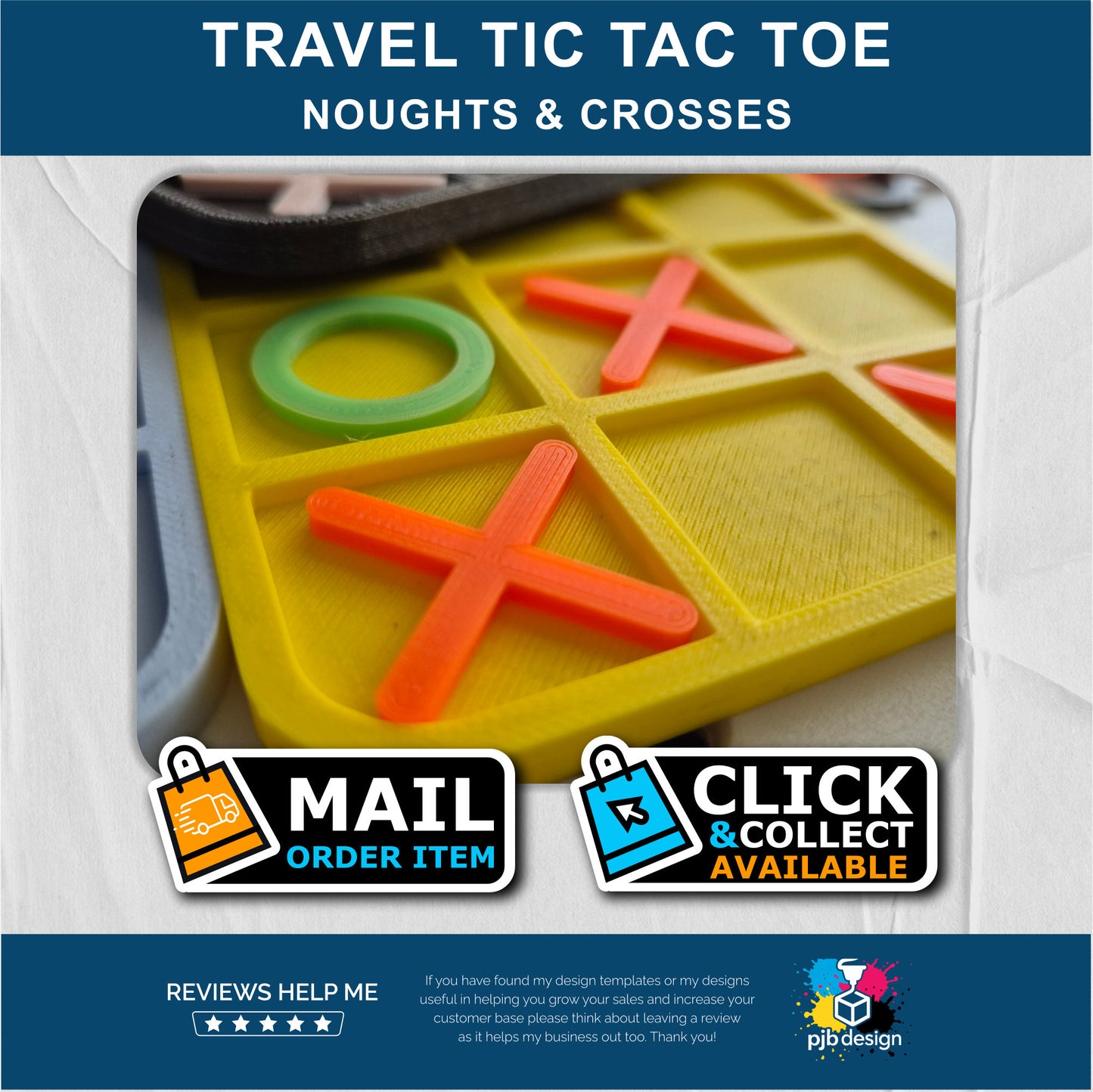 Travel Game Tic-Tac-Toe / Naughts & Crosses / Childrens Puzzle - Retail