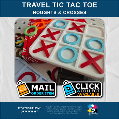 Travel Game Tic-Tac-Toe / Naughts & Crosses / Childrens Puzzle - Retail