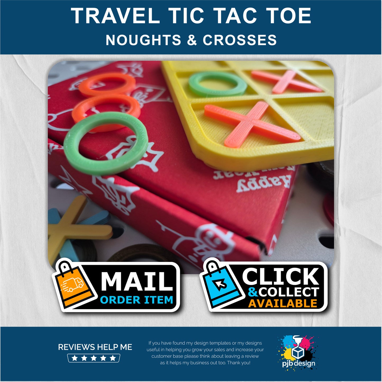 Travel Game Tic-Tac-Toe / Naughts & Crosses / Childrens Puzzle - Retail