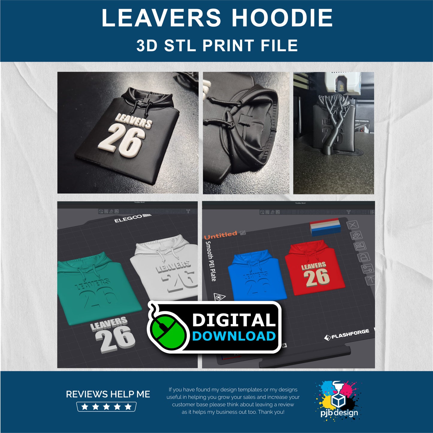 Leavers 2026 Hoodie Design - 3d Print File for Download