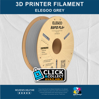Elegoo Rapid PLA+ Grey - 3D Printer Filament - In Stock Click & Collect