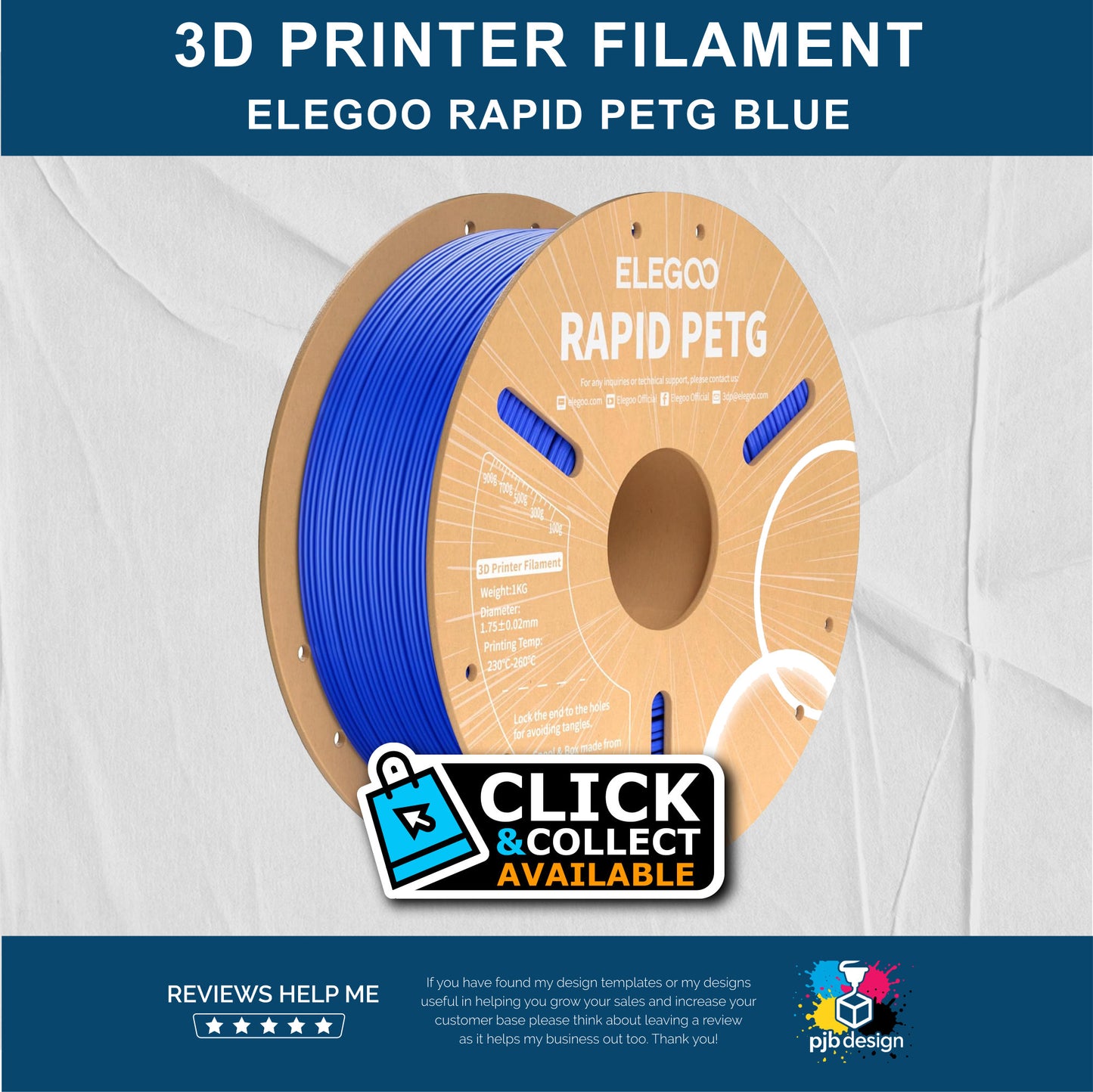 JAYO HS PLA+ Blue - 3D Printer Filament - In Stock Click & Collect