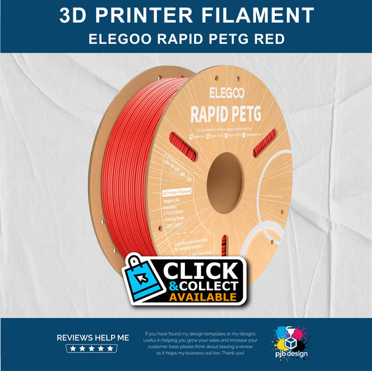 Elegoo HS PETG Red - 3D Printer Filament - In Stock Click & Collect