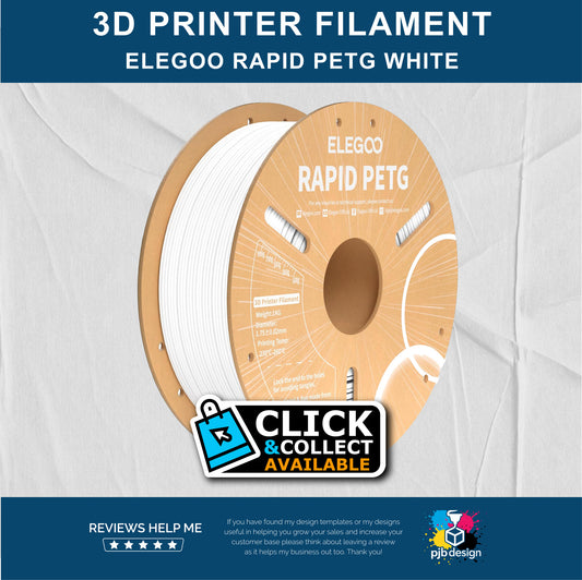 Elegoo HS PETG White - 3D Printer Filament - In Stock Click & Collect