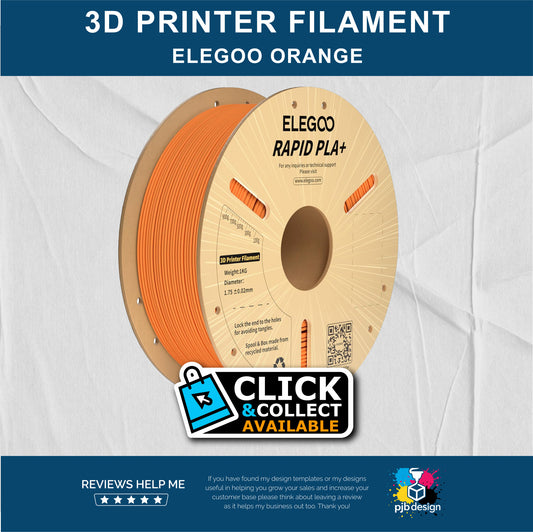 Elegoo Rapid PLA+ Orange - 3D Printer Filament - In Stock Click & Collect