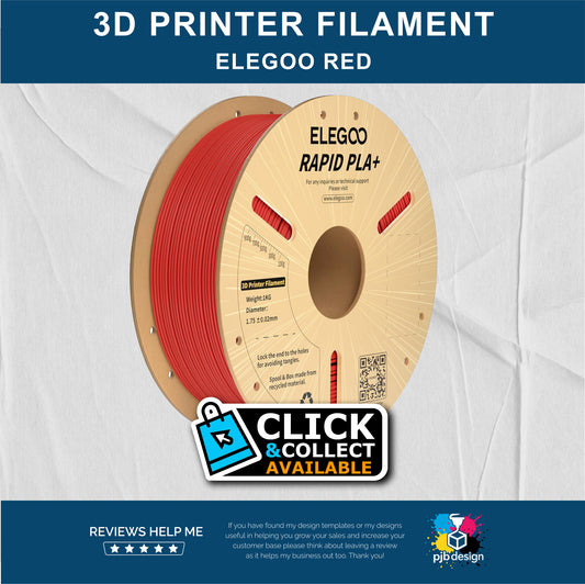 Elegoo Rapid PLA+ Red - 3D Printer Filament - In Stock Click & Collect