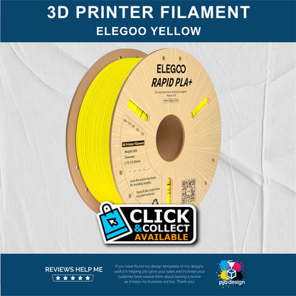 Elegoo Rapid PLA+ Yellow - 3D Printer Filament - In Stock Click & Collect