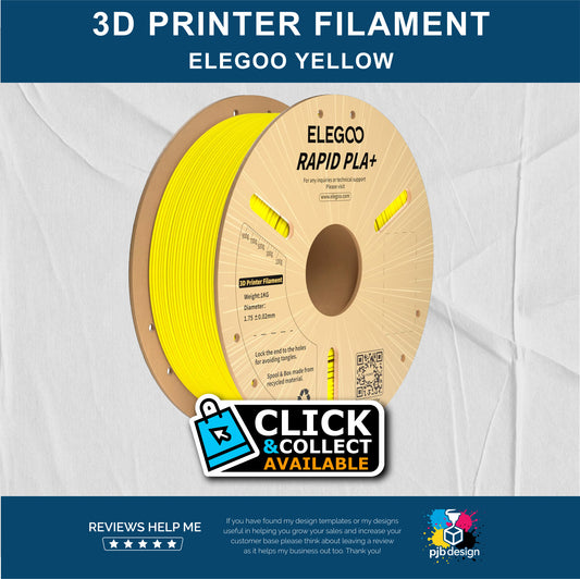 Elegoo Rapid PLA+ Yellow - 3D Printer Filament - In Stock Click & Collect