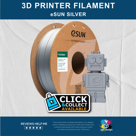 eSUN PLA Silver - 3D Printer Filament - In Stock Click & Collect