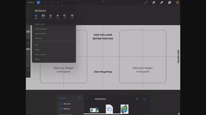 Procreate 11oz Ceramic Mug Layout Design Template - 24cm Pre Cut Wrap