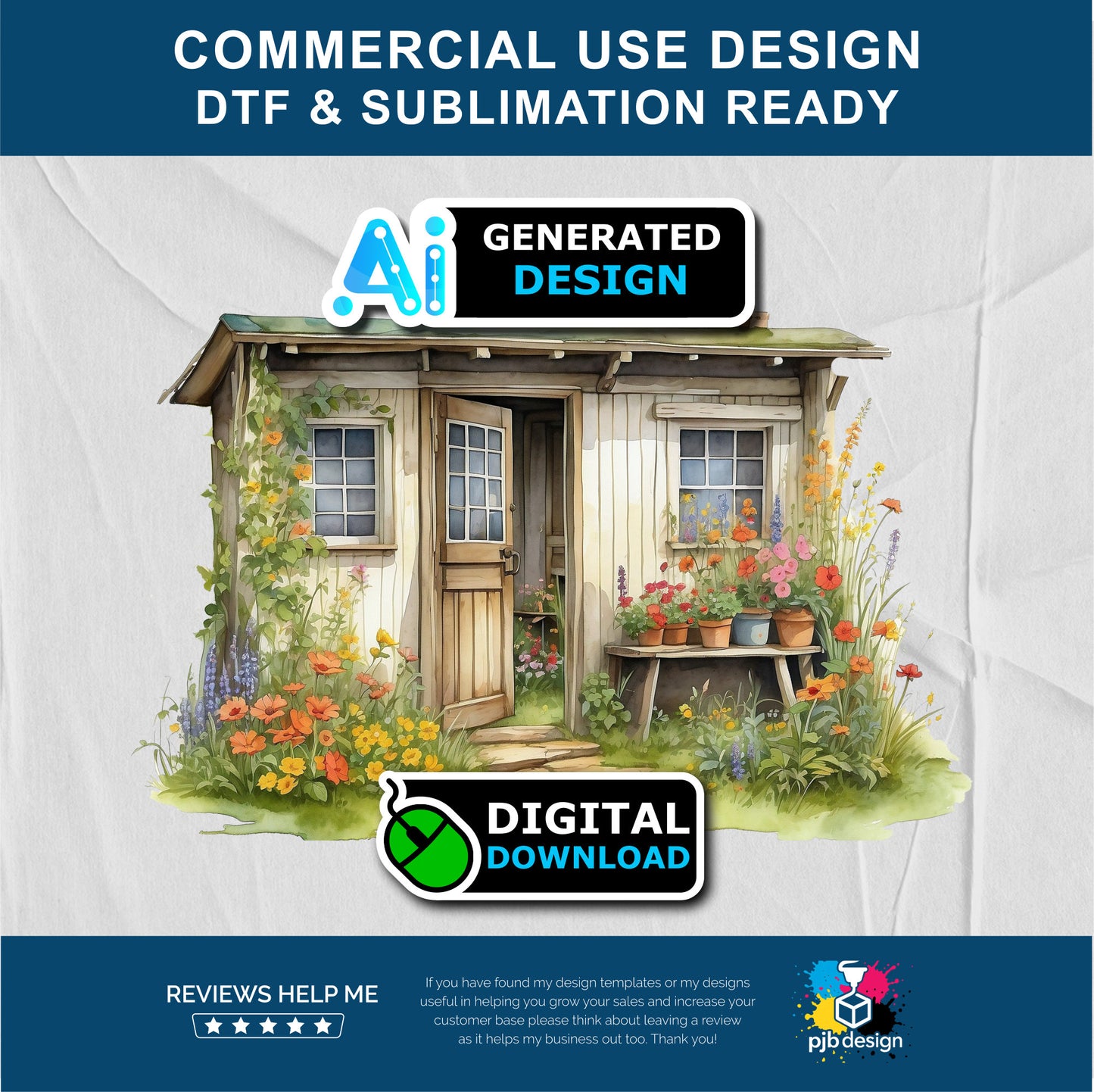 Old Garden Potting Shed with Wildflowers Themed Multiuse Design Edited Ai Generated Art 10