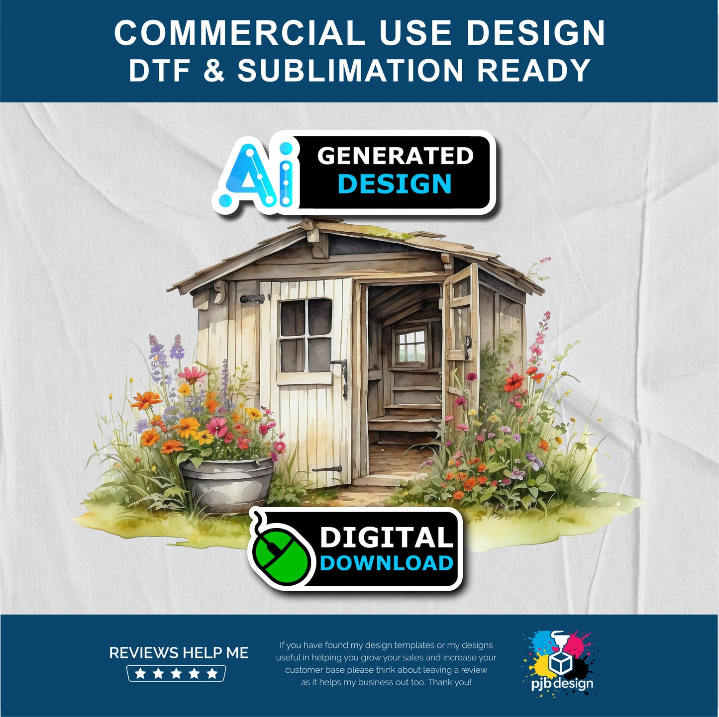 Old Garden Potting Shed with Wildflowers Themed Multiuse Design Edited Ai Generated Art 11