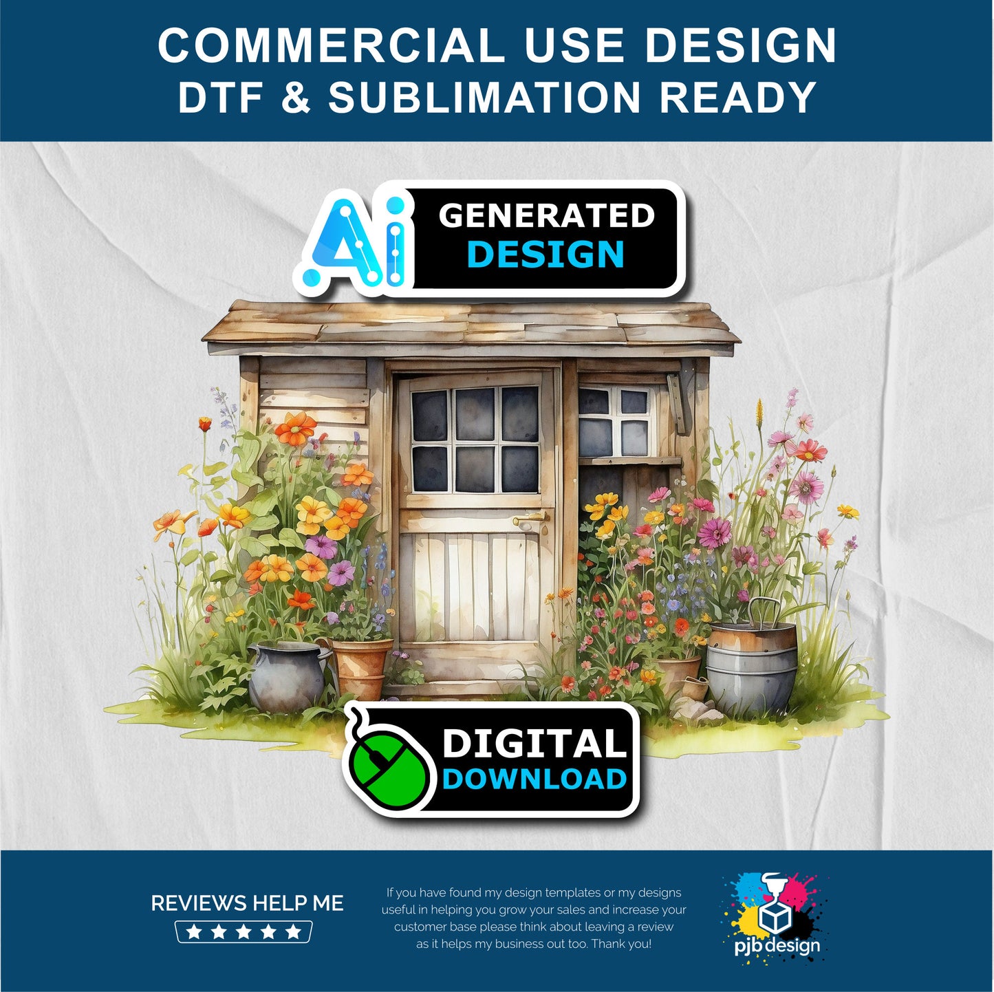 Old Garden Potting Shed with Wildflowers Themed Multiuse Design Edited Ai Generated Art 12