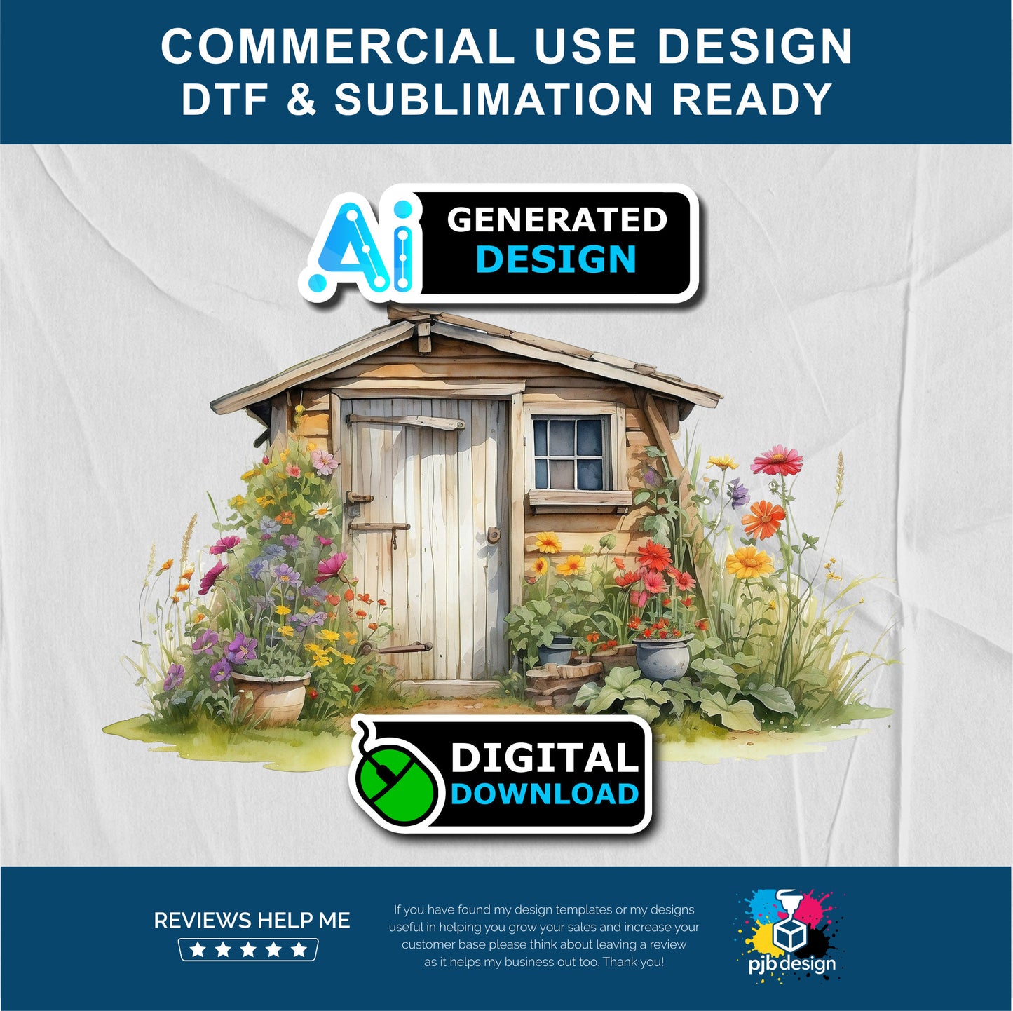 Old Garden Potting Shed with Wildflowers Themed Multiuse Design Edited Ai Generated Art 13