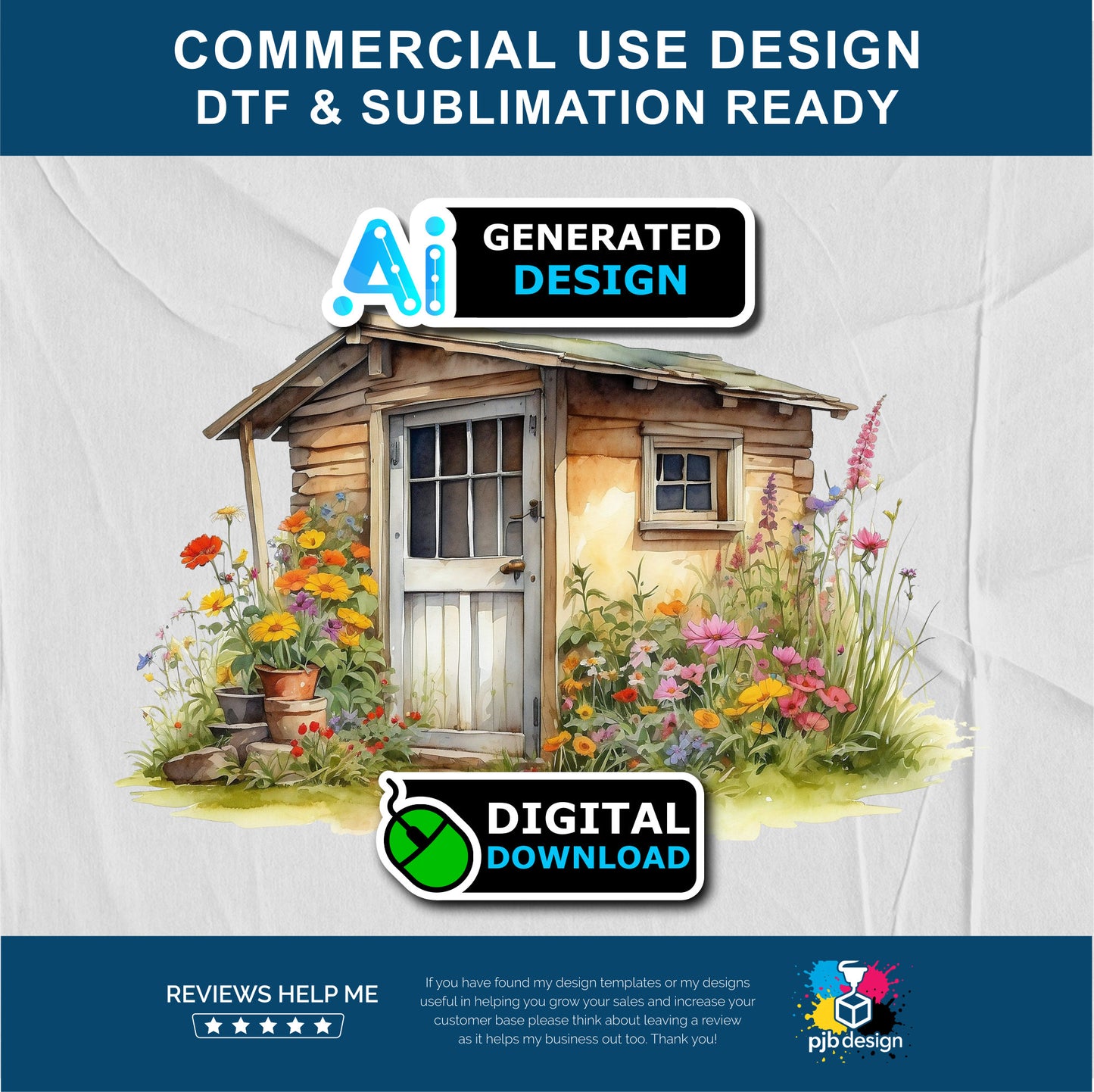 Old Garden Potting Shed with Wildflowers Themed Multiuse Design Edited Ai Generated Art 15
