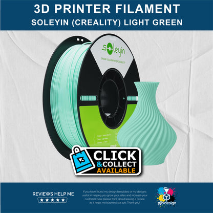 Soleyin Ultra PLA Light Green - 3D Printer Filament - In Stock Click & Collect