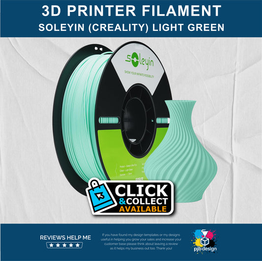 Soleyin Ultra PLA Light Green - 3D Printer Filament - In Stock Click & Collect