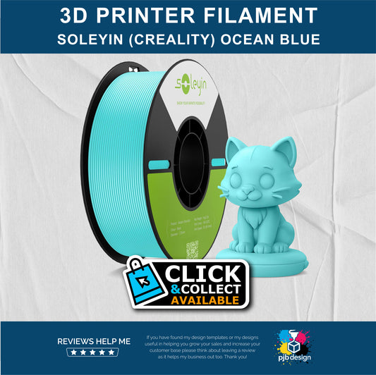 Soleyin Ultra PLA Ocean Blue - 3D Printer Filament - In Stock Click & Collect