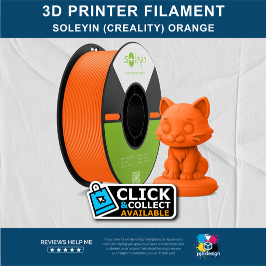 Soleyin Ultra PLA Orange - 3D Printer Filament - In Stock Click & Collect