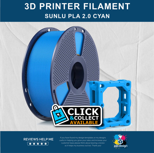 Sunlu PLA 2.0 Cyan - 3D Printer Filament - In Stock Click & Collect
