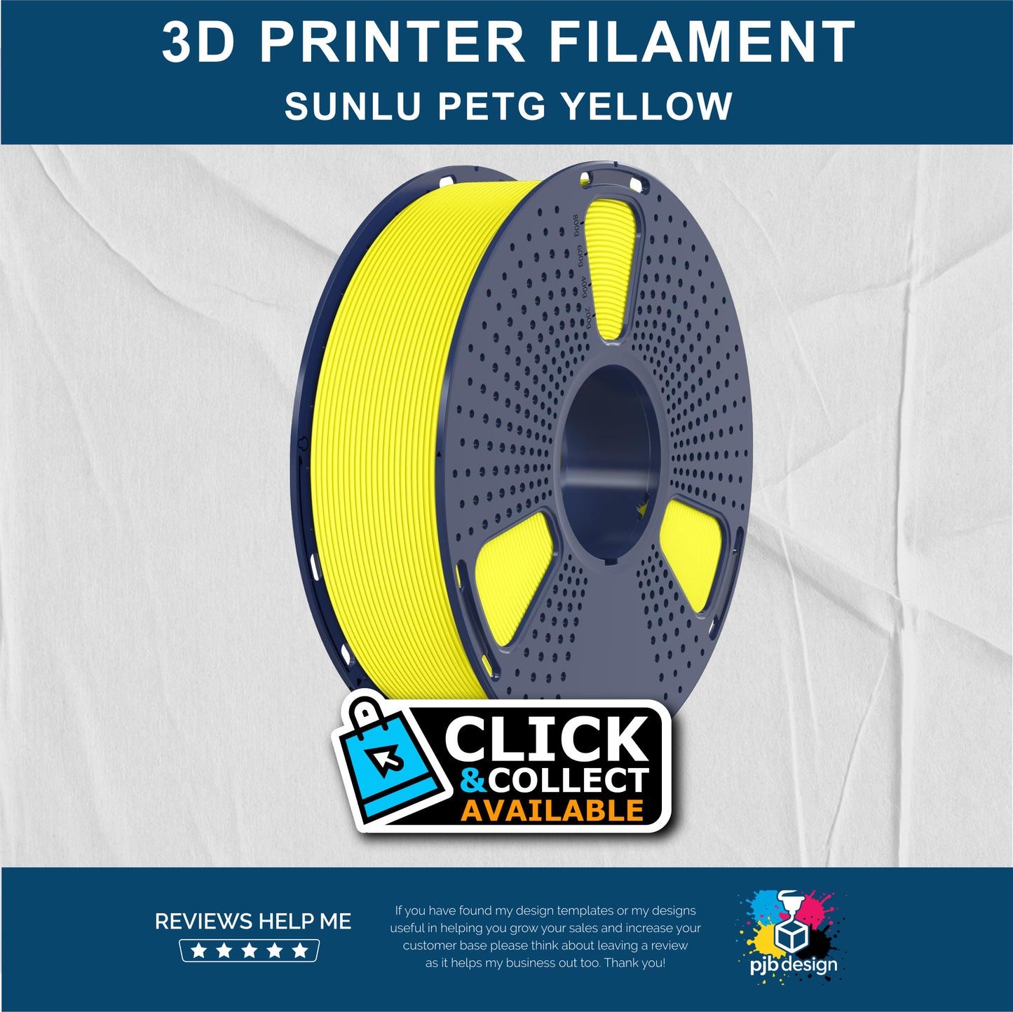Sunlu HS PETG Yellow - 3D Printer Filament - In Stock Click & Collect