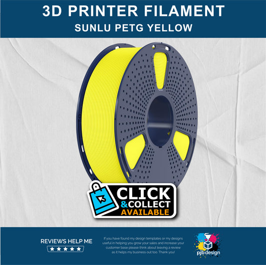 Sunlu HS PETG Yellow - 3D Printer Filament - In Stock Click & Collect