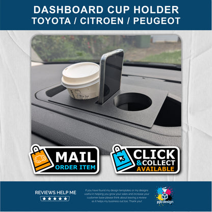 Cup Holder for Toyota Proace Verso, Citroen Dispatch, Peugoet Expert, Fiat Scudo & Vauxhall Vivaro