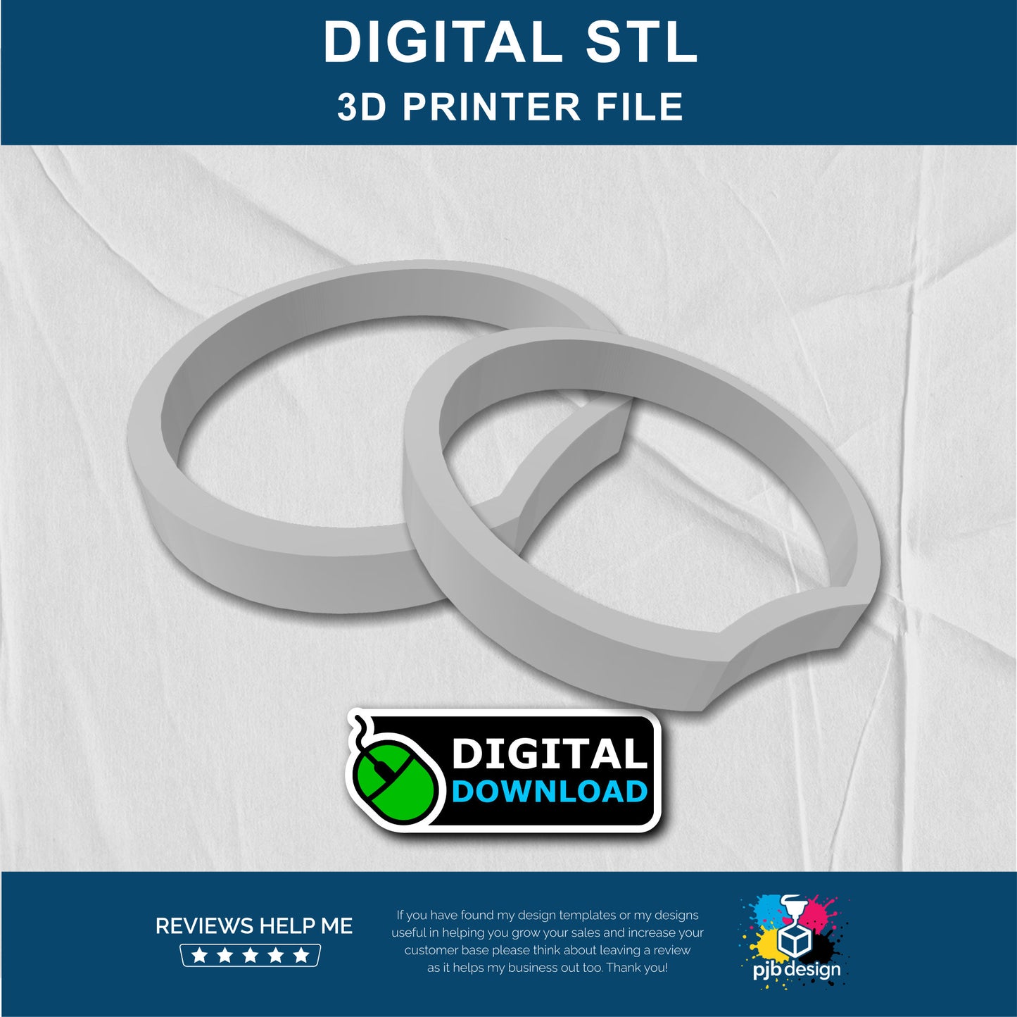 Mouse Ear Shell 3d Printer STL - Vacation Mouse Ears for Headbands - Print at Home