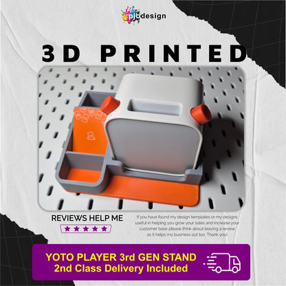 Yoto Player Stand and Story Card Storage / Single or Dual Colour Options - 3D Printed