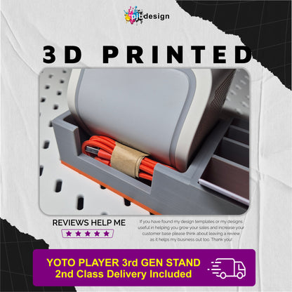 Yoto Player Stand and Story Card Storage / Single or Dual Colour Options - 3D Printed